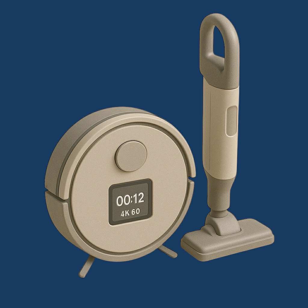 Saugroboter und Staubsauger