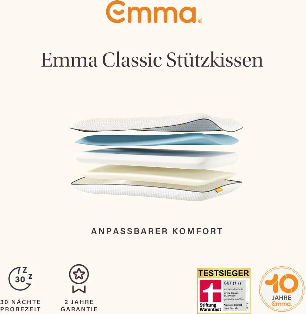 Emma Matratze Classic Stützkissen 80x40cm (EPWAF040080RSB)(UPC: 4255762744464)