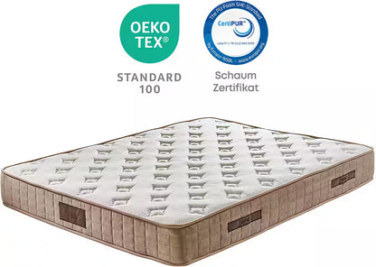 Bonnellfederkernmatratze Majestät Luxus, Boxspringmatratze  160x200 cm (30 cm hoch, H3, wendbar, ergonomisch, atmungsaktiv)