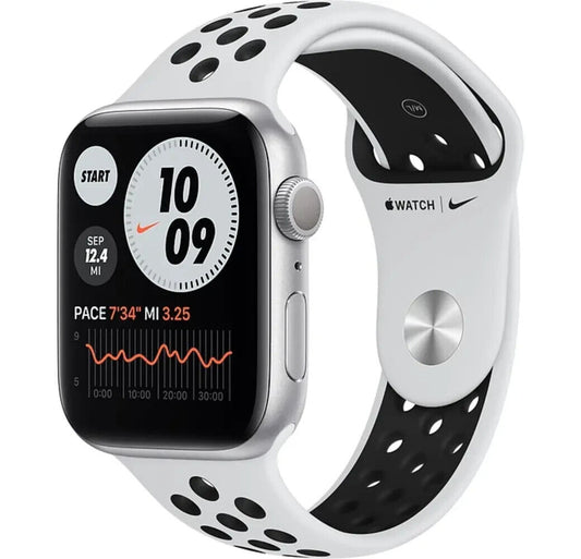 Apple Watch Series 6 Nike 44mm Aluminiumgehäuse mit Pure Platinum/Schwarz