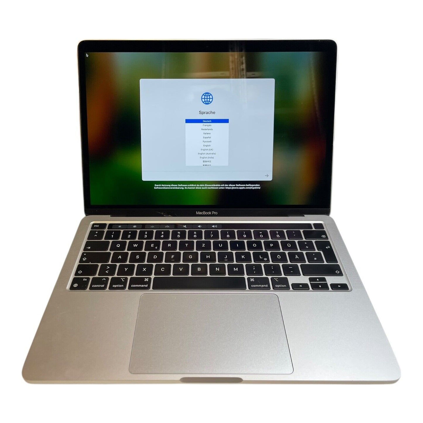 MacBook Pro M1 2020 (13.3" 8GB RAM 256GB SSD) Silber A2338 MYDA2LL/A QWERTZ