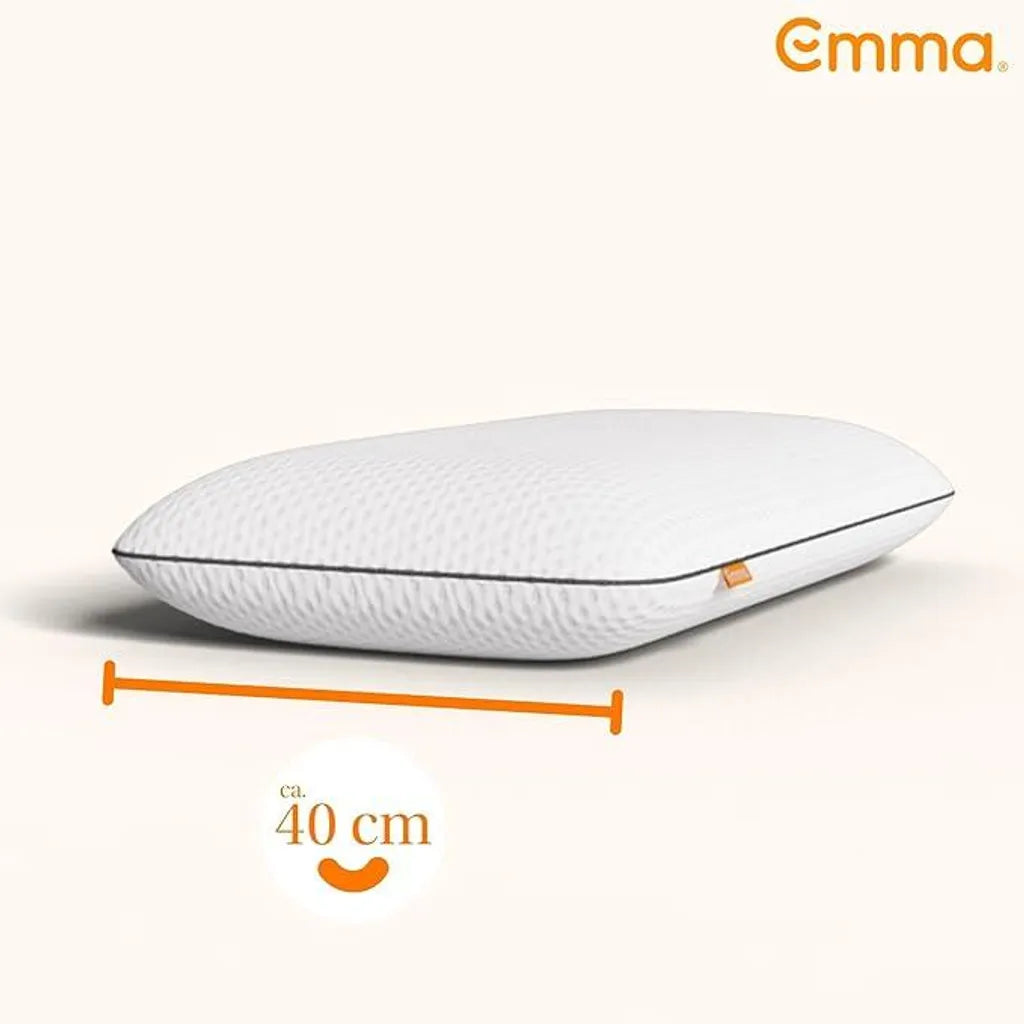 Emma Premium Stützkissen 80x40 – Ergonomisches Nackenkissen mit Thermosync Technologie – Kühlendes Memory Foam Kopfkissen, Höhenverstellbar