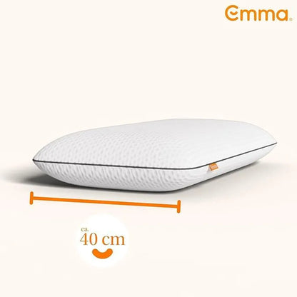 Emma Premium Stützkissen 80x40 – Ergonomisches Nackenkissen mit Thermosync Technologie – Kühlendes Memory Foam Kopfkissen, Höhenverstellbar